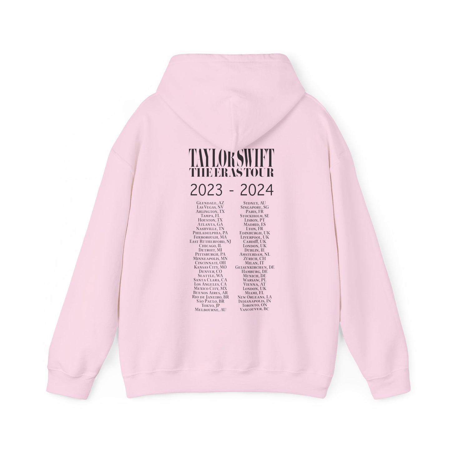 THE ERAS TOUR - ONLINE ONLY PINK TOUR DATES COTTON HOODIE